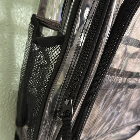 Clear Backpack School bag with multiple pockets 18” H x 12” W x 5” D Unisex - Picture 3 of 15